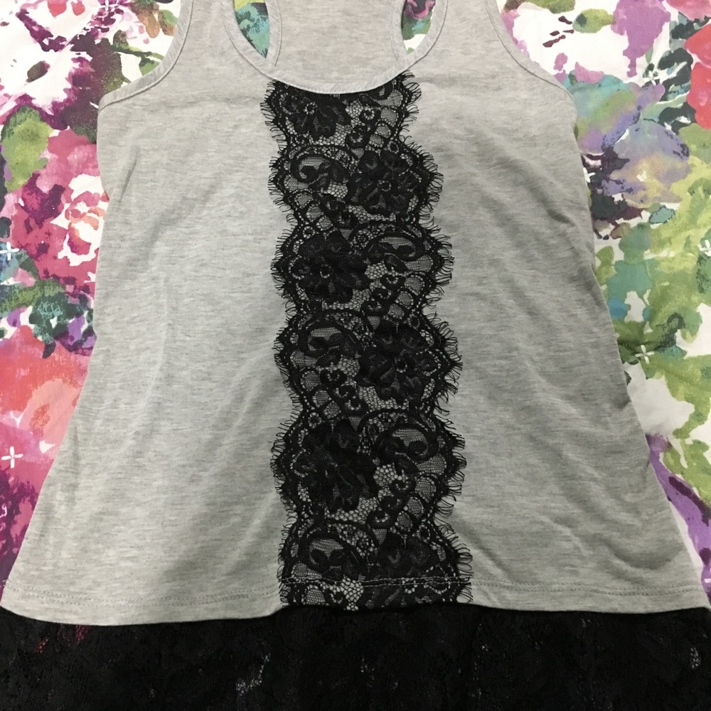 Lace racerback tank
